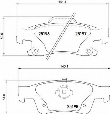 Brembo P 37 016 Колодки тормозные дисковые | зад | - 1