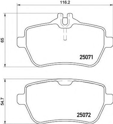 Brembo P 50 117 Колодки тормозные дисковые | зад | - 1
