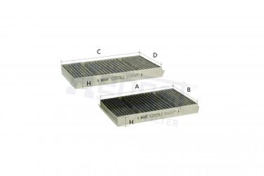 Hengst E3939LC-2 Фильтр салона угольный - 2
