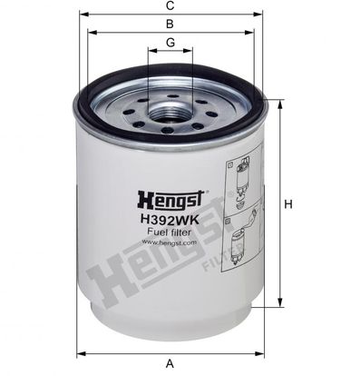 Hengst H392WK Фильтр топливный HCV - 2