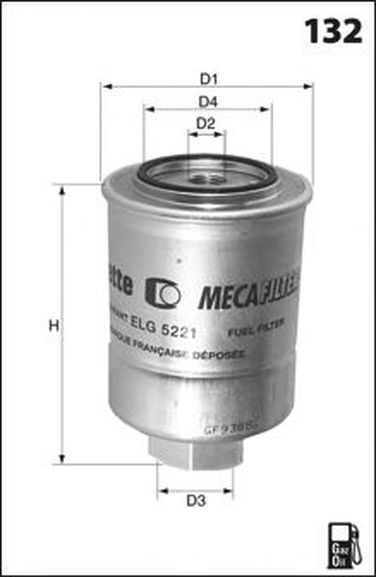 MECAFILTER ELG5452 Фильтр топливный - 1