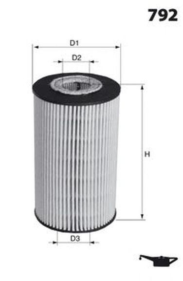 MECAFILTER ELH4463 Фильтр масляный вставка - 1