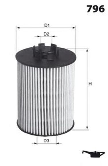 MECAFILTER ELH4470 Фильтр масляный вставка - 1
