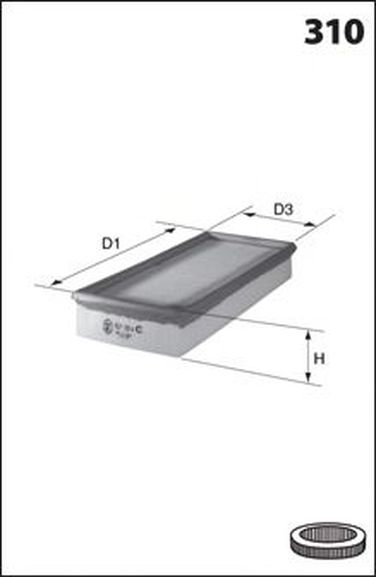 MECAFILTER ELP9447 Фильтр воздушный - 1