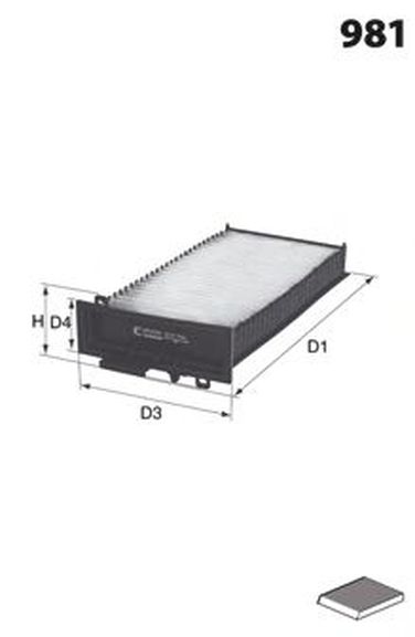 MECAFILTER ELR7328 Фильтр салона - 1