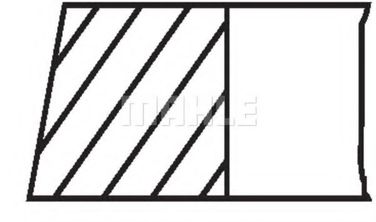 Mahle 011 RS 10101 0N0 Колец поршневых комплект - 2