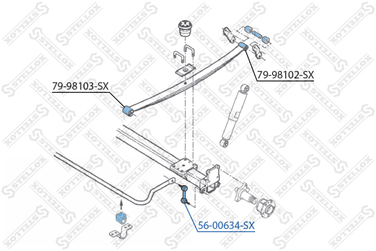 Stellox 56-00634-SX Тяга стабилизатора заднего Peugeot Boxer | прав/лев | - 1