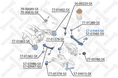 Stellox 57-03984-SX Рычаг зад. подв. верх. зад. лев. BMW - 1