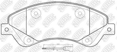 NIBK PN0505W Колодки тормозные дисковые | перед | - 1