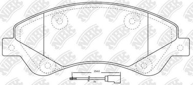 NIBK PN0505W Колодки тормозные дисковые | перед | - 2