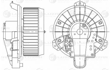 Luzar LFh 1918 Э/вентилятор отоп. для а/м Toyota Camry (07-)/rav 4 (06-)/Lexus RX 350 (09-) (auto a/c) - 2