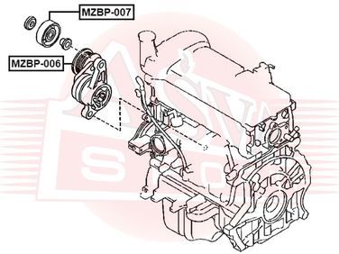 Asva MZBP-006 Ролик натяжной навесного оборудования | перед | - 2