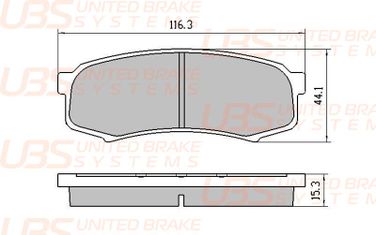 UBS B11-10-008 Колодки тормозные дисковые | зад | - 1