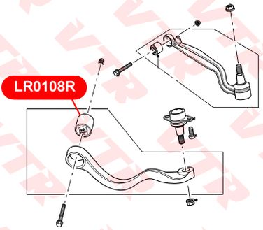 VTR LR0108R Сайлентблок верхнего рычага передней подвески - 2