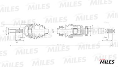 Miles GC02117 Привод в сборе renault megane 1.6 02- прав. - 3