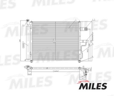 Miles ACCB006 Конденсер hyundai accent 1.3/1.5 00- - 3