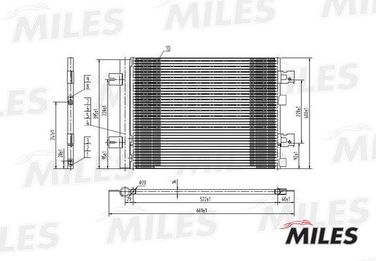 Miles ACCB001 Конденсер renault logan 1.4-1.6/1.5td 04- - 1