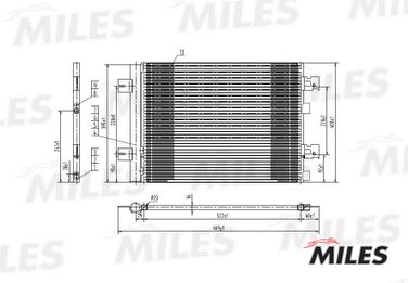 Miles ACCB001 Конденсер renault logan 1.4-1.6/1.5td 04- - 3