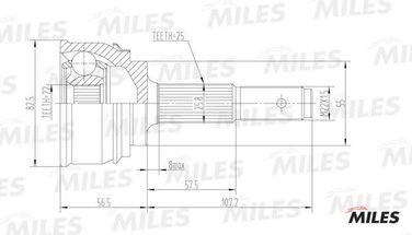 Miles GA20282 Шрус nissan almera 1.4 95-00 нар. - 1