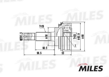 Miles GA20469 Шрус toyota carina/corolla/celica 1.3-1.6 83-02 нар. - 1