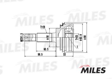 Miles GA20469 Шрус toyota carina/corolla/celica 1.3-1.6 83-02 нар. - 2