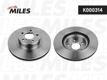 Miles K000314 Диск тормозной subaru forester 97-/impreza 94-/legacy 03- передний вент. - 2