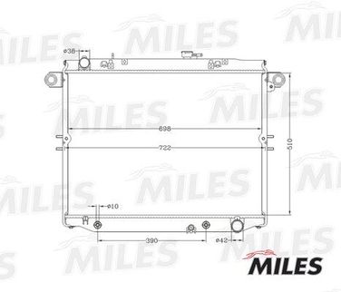 Miles ACRB061 Радиатор toyota land cruiser 100 4.7 98-08 паяный - 1
