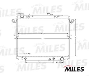 Miles ACRB061 Радиатор toyota land cruiser 100 4.7 98-08 паяный - 3