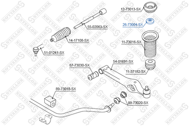 Stellox 26-73004-SX Подшипник опоры аморт. Daewoo Kalos 02> | перед прав/лев | - 1