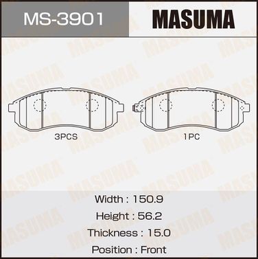 Masuma MS3901 Колодки тормозные дисковые | перед | - 1
