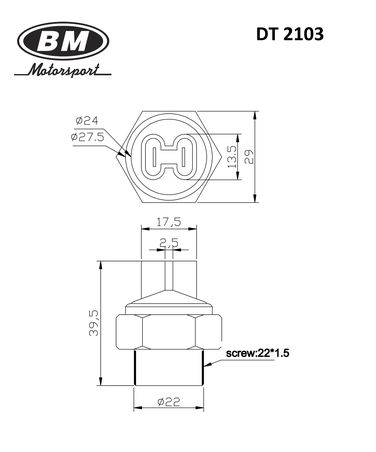 BM DT 2103 Датчик включения вентилятора 92-88'c - 2