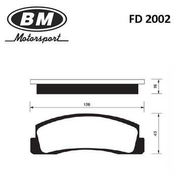 BM FD 2002 Колодки тормозные дисковые |перед прав/лев | - 2