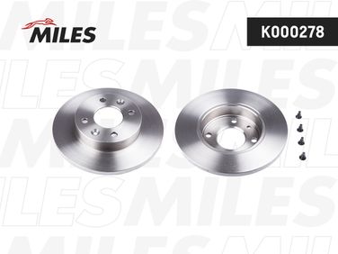 Miles K000278 Диск тормозной renault logan/clio/megane/sandero передний не вент.D=238мм. - 2