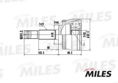 Miles GA20316 Шрус nissan primera 1.6-2.0 96-02 нар.(ABS) - 1