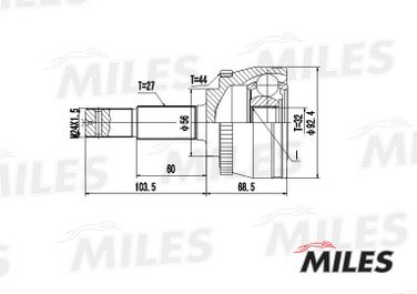 Miles GA20316 Шрус nissan primera 1.6-2.0 96-02 нар.(ABS) - 3