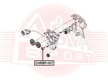 Asva CHRBP-007 Ролик обводной ремня ГРМ | перед | - 2