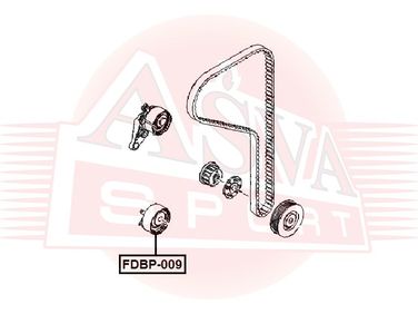 Asva FDBP-009 Ролик натяжной ремня ГРМ | перед | - 2
