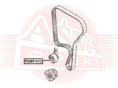 Asva FDBP-012 Ролик натяжной ремня ГРМ | перед | - 2