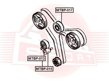 Asva MTBP-015 Ролик натяжной ремня ГРМ | перед | - 2