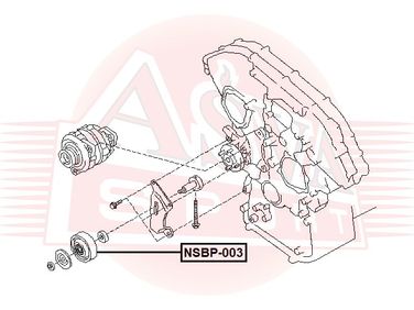 Asva NSBP-003 Ролик натяжной навесного оборудования | перед | - 2