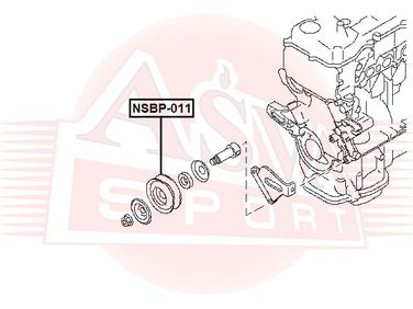 Asva NSBP-011 Ролик натяжной навесного оборудования | перед | - 2