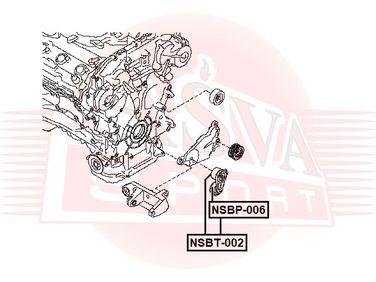 Asva NSBT-002 Ролик натяжной приводного ремня | перед | - 2