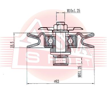 Asva TYBP-034 Ролик натяжной навесного оборудования | перед | - 2
