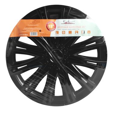 AIRLINE AWCC-15-13 Колпаки колесные 15 Скай черный глянец, компл. 2 шт. - 3