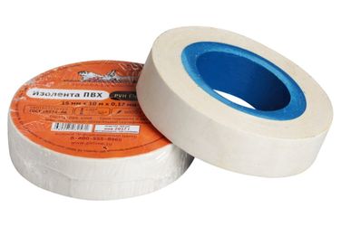 AIRLINE AIT-P-04 Изолента пвх, белая, 15 мм*10 м - 1