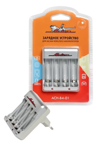 AIRLINE ACH-B4-01 Зарядное устройство для aa/aaa NiMh/NiCd аккумуляторов - 1