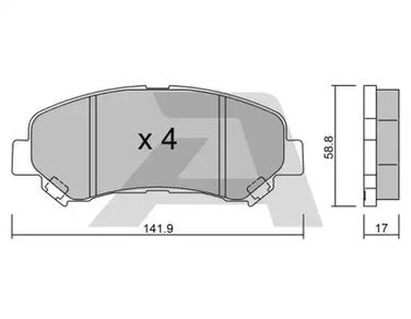 Aisin BPNI1004 Колодки тормозные nissan | перед | - 1