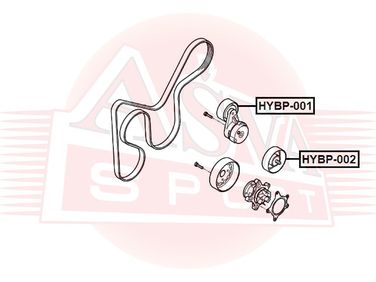 Asva HYBP-001 Ролик натяжной навесного оборудования | перед | - 2