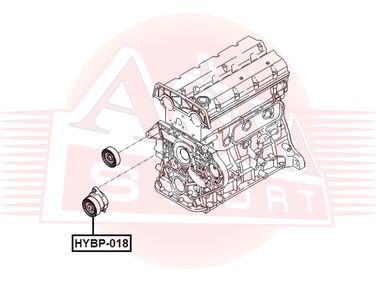 Asva HYBP-018 Ролик натяжной навесного оборудования | перед | - 2