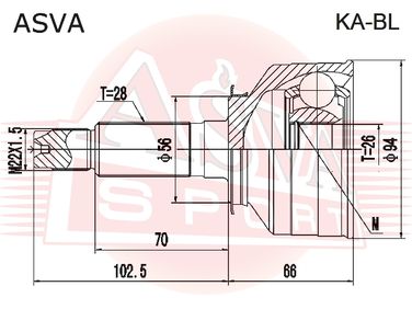 Asva KA-BL Шрус внешний - 2
